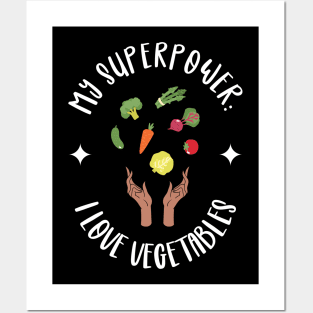 I Love Vegetables T-shirt Design Posters and Art